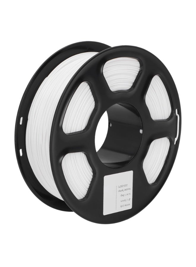 شابية خيوط طابعة ثلاثية الأبعاد PETG، 1.75 مم، الوزن الصافي 1 كجم، مادة تشبه الحجر، درجة حرارة الطباعة 220-255 درجة مئوية، محكمة الغلق بالتفريغ، مادة طباعة ناعمة الجودة، تناسب معظم طابعات FDM ثلاثية الأبعاد - أبيض - Image 1