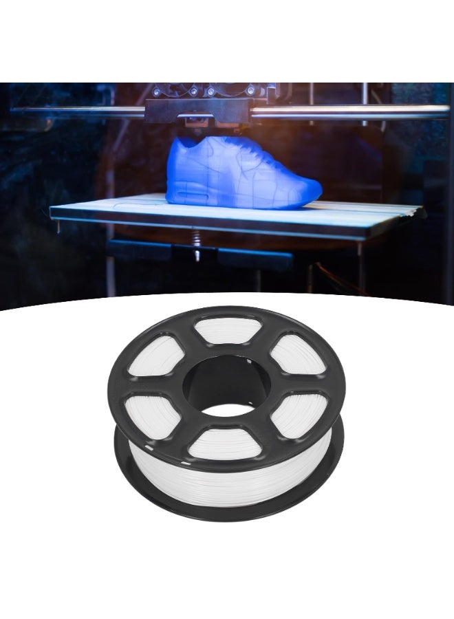 شابية خيوط طابعة ثلاثية الأبعاد PETG، 1.75 مم، الوزن الصافي 1 كجم، مادة تشبه الحجر، درجة حرارة الطباعة 220-255 درجة مئوية، محكمة الغلق بالتفريغ، مادة طباعة ناعمة الجودة، تناسب معظم طابعات FDM ثلاثية الأبعاد - أبيض - Image 2