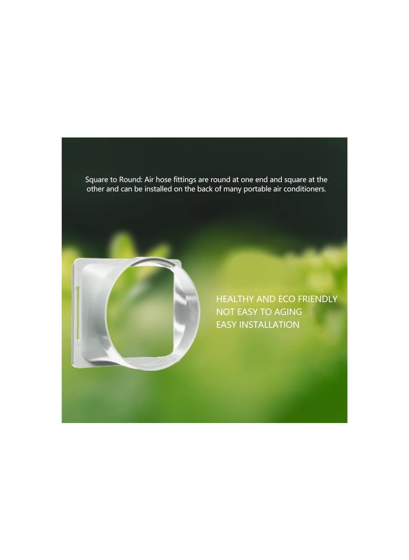 Universal Thread Design Air Conditioner Exhaust Hose Coupler - to Round Portable Adapter - Enhance Cooling Efficiency - Easy Installation