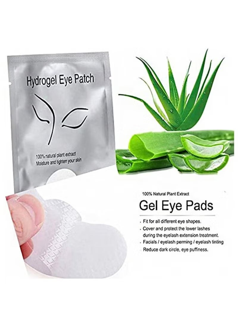 HaLunhi Under Eye Gel Pad Eyelash Extension Pads No Shedding DIY False Eyelash Extension Makeup Eye Gel Patches (50 Pack) - Image 5