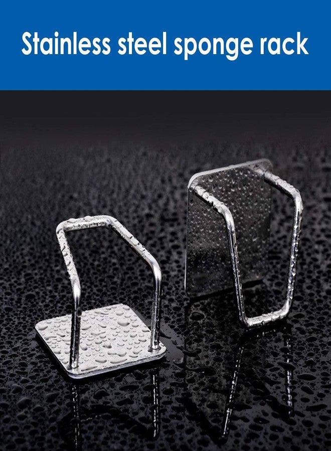 Japak Stainless Steel Adhesive Sponge Holder for Kitchen Sink – Waterproof Caddy Organizer & Rustproof Rack for Scrubber, Sponge & Brush – Space-Saving Kitchen Accessories (Pack of 2) - Image 5