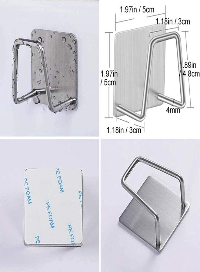 Japak Stainless Steel Adhesive Sponge Holder for Kitchen Sink – Waterproof Caddy Organizer & Rustproof Rack for Scrubber, Sponge & Brush – Space-Saving Kitchen Accessories (Pack of 2) - Image 2
