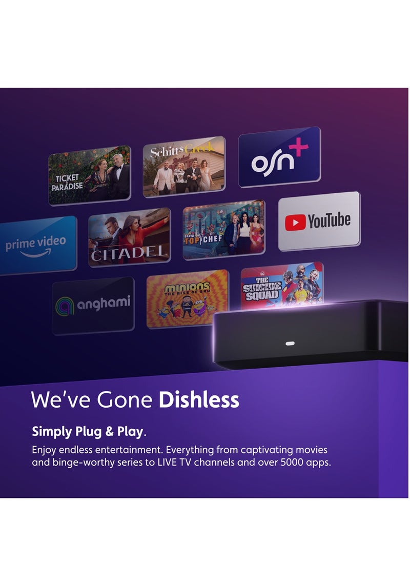 أو إس إن - اشتراك OSNtv (2 شهراً)، ترفيه OSN+ متضمن مع الجهاز الجديد بدقة 4K | جهاز التحكم الصوتي عن بُعد | Wi-Fi وإيثرنت | مشغل بواسطة Android 11.0 - Image 1