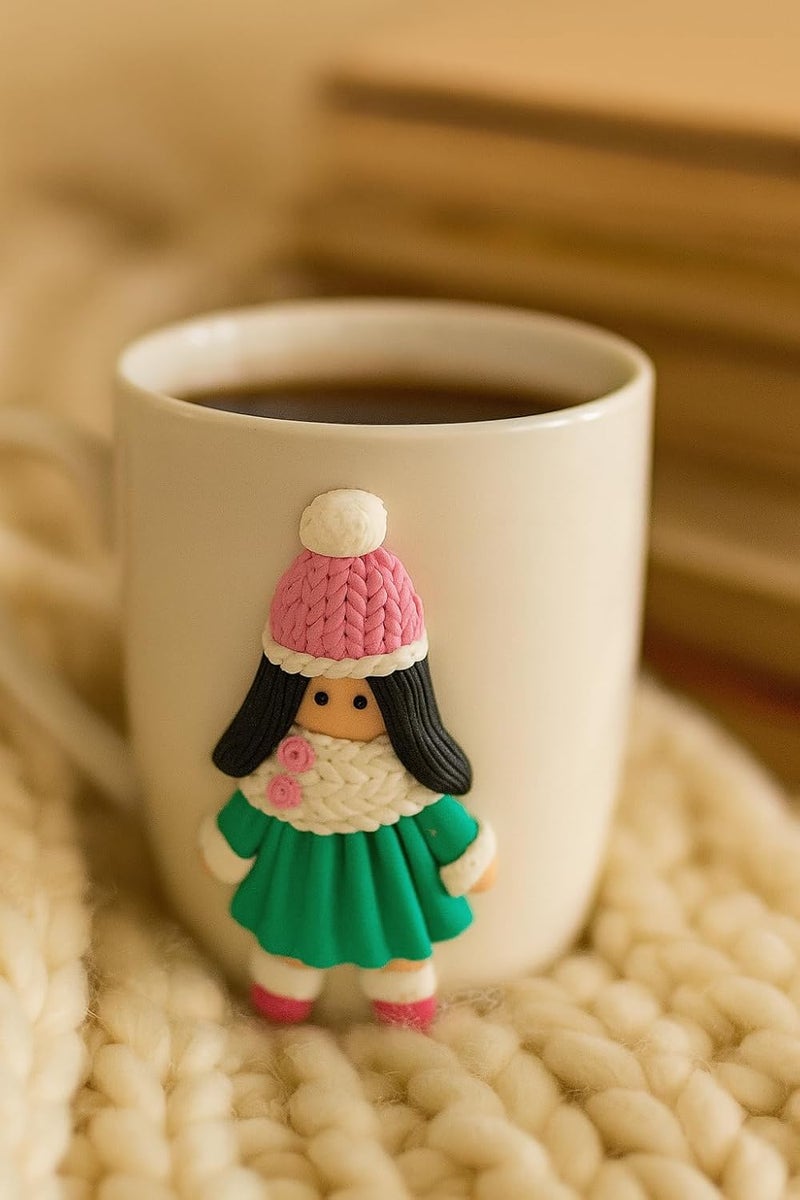 B&D فنجان بوليمر كلاي جذاب بتصميم شتوي - Image 2