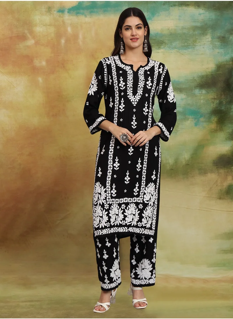 الايا مجموعة كورتا شيكانكاري مودال المطرزة يدويًا للنساء-AL4049KS
