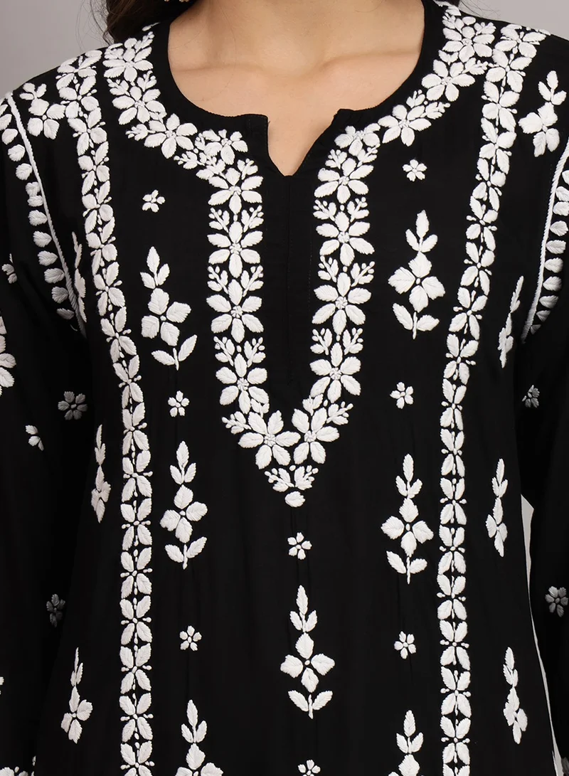 Alaya Women Hand Embroidered Chikankari Modal Kurta set-AL4049KS