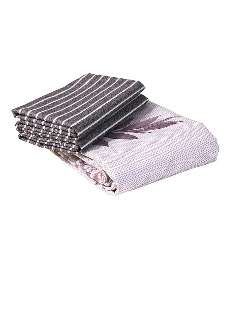 Story at Home Story@Home Leaf Metro Series Elegant Design Bedsheet Set, Purple/White, MT1426  - Image 3