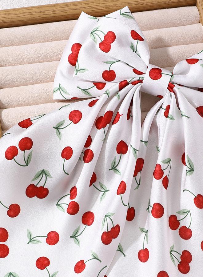 تايك تو ربطة شعر ريبون بطبعة كرز - Image 4