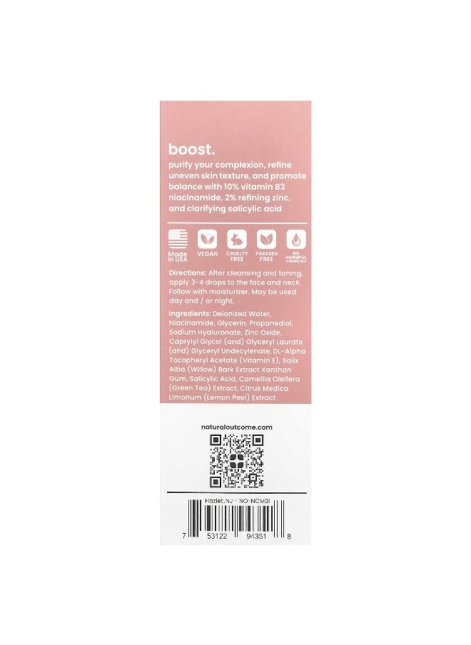 natural outcome Natural Outcome, Niacinamide, B-Boost Serum, Fragrance Free, 1 oz (30 ml)  - Image 3