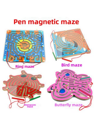 Kindergarten Children's Wooden Toys Parent-child Intelligence Maze Magnetic Butterfly Pen Magnetic Beads Walking-Color:Ring - pzsku/ZD81E3AD9456E644FD3FDZ/45/1745463271/1109d605-edbf-4f31-801f-dab6e07dc624