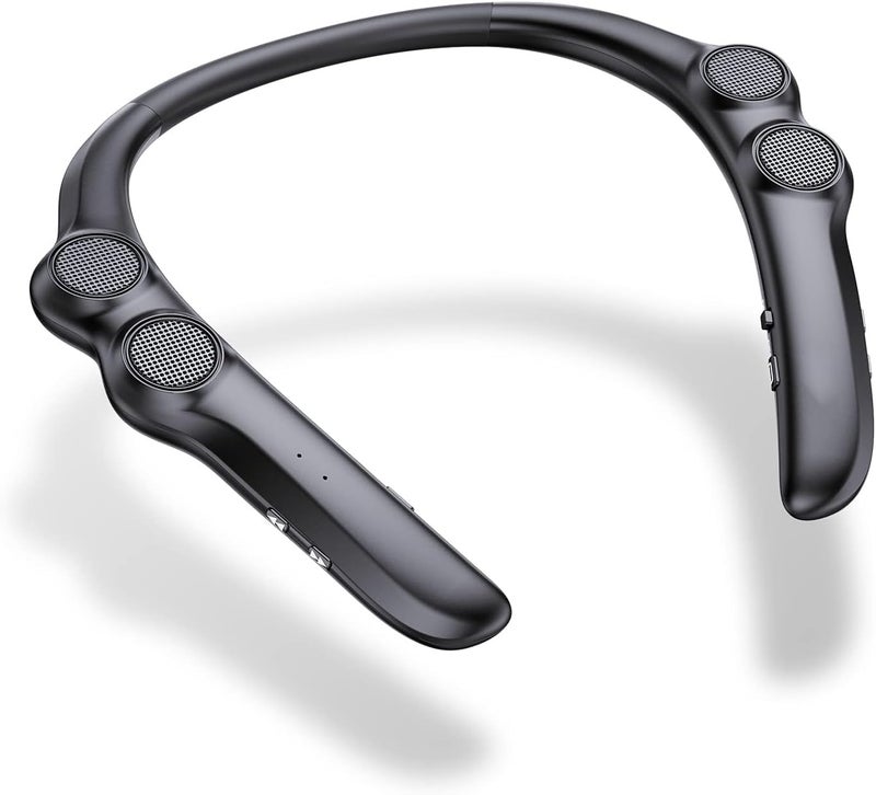 MAKINGTEC Neckband Bluetooth Speakers, Black Wearable Wireless Speake, Personal Sport Speaker, 3D Surround Sound Stereo, for Home&Outdoor - Image 1