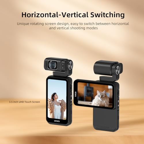 ORDRO M3 5K Video Camera Camcorder, WiFi IR Night Vision Handheld Camera for YouTube,4K UHD Video Camera with 3.5" Flippable Touch Screen, 3250mAh Capacity Battery,64G Card - Image 2