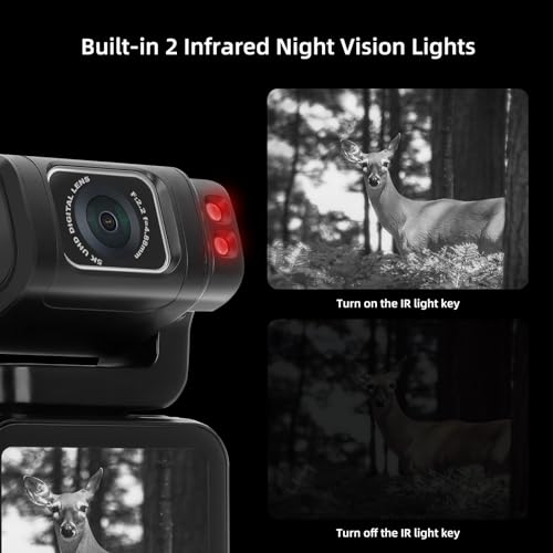 ORDRO M3 5K Video Camera Camcorder, WiFi IR Night Vision Handheld Camera for YouTube,4K UHD Video Camera with 3.5" Flippable Touch Screen, 3250mAh Capacity Battery,64G Card - Image 4