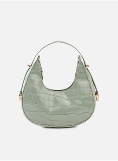 Haute Sauce Green Textured Vegan Leather Handbag  - Image 2