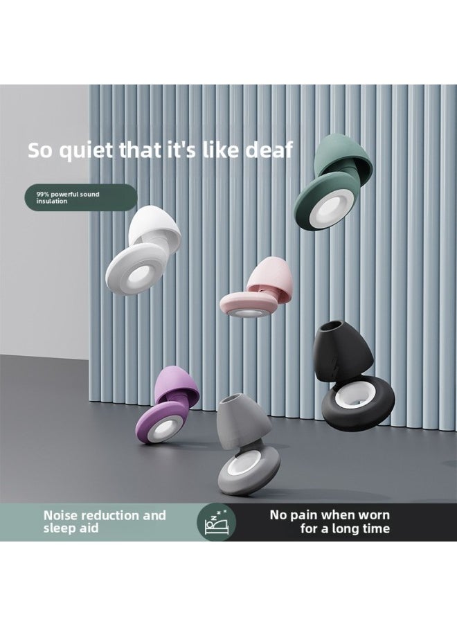 Generic - Sports Sleep Noise Reduction Earplugs Hearing Protection Silicone Earplugs Swimming Waterproof Anti-noise Sound Insulation Mute Artifact-Color:White (boxed) - Image 1