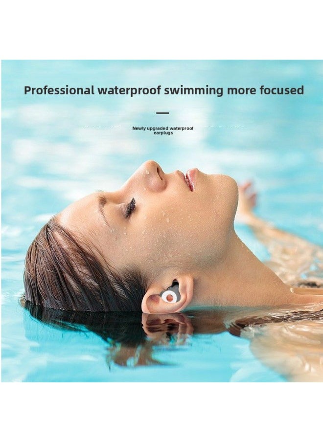 Generic - Sports Sleep Noise Reduction Earplugs Hearing Protection Silicone Earplugs Swimming Waterproof Anti-noise Sound Insulation Mute Artifact-Color:White (boxed) - Image 1