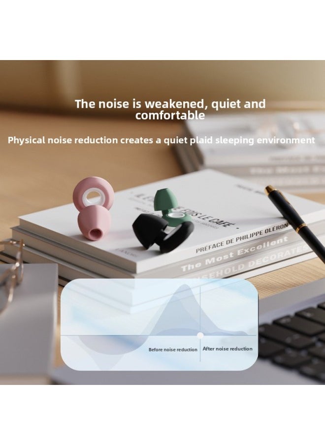 Generic - Sports Sleep Noise Reduction Earplugs Hearing Protection Silicone Earplugs Swimming Waterproof Anti-noise Sound Insulation Mute Artifact-Color:White (boxed) - Image 1