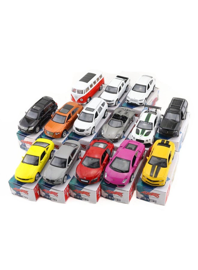 83 Color Pepper Alloy 1:43 Matchbox Pocket Car Mercedes-Benz Audi Volkswagen Children's Toy Model Ornaments-Color:Audi E-tron-brown  - Image 2