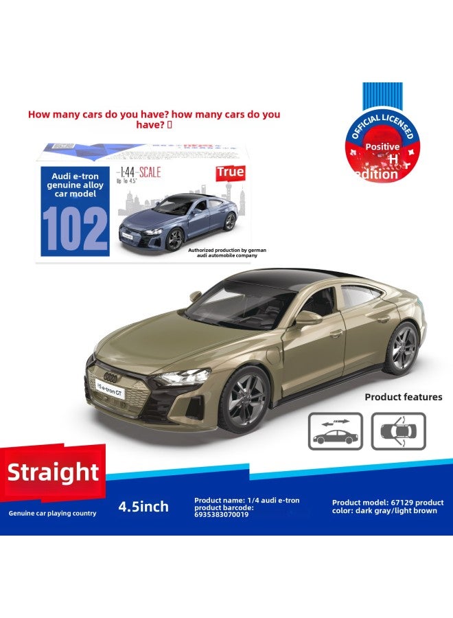 83 Color Pepper Alloy 1:43 Matchbox Pocket Car Mercedes-Benz Audi Volkswagen Children's Toy Model Ornaments-Color:Audi E-tron-brown  - Image 1