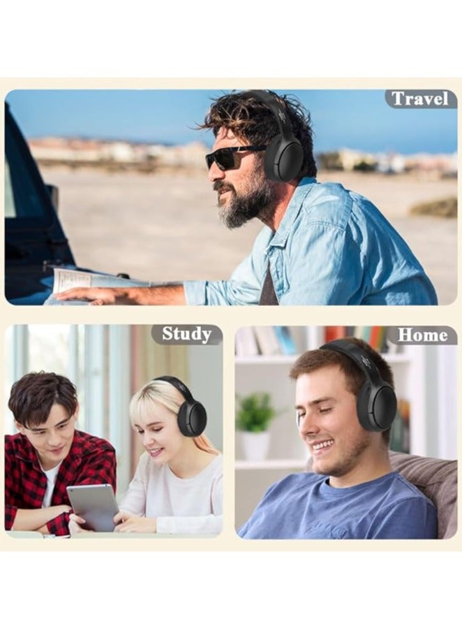 VJE901 Retro Metal Over-Ear Bluetooth Headphones Noise Cancelling Headphones with Microphone Foldable Headphones Wireless Bluetooth Noise Cancelling Music Gym Fitness Computer - Image 5