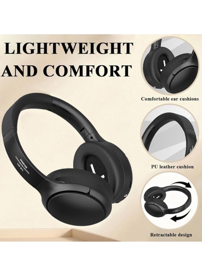 VJE901 Retro Metal Over-Ear Bluetooth Headphones Noise Cancelling Headphones with Microphone Foldable Headphones Wireless Bluetooth Noise Cancelling Music Gym Fitness Computer - Image 3