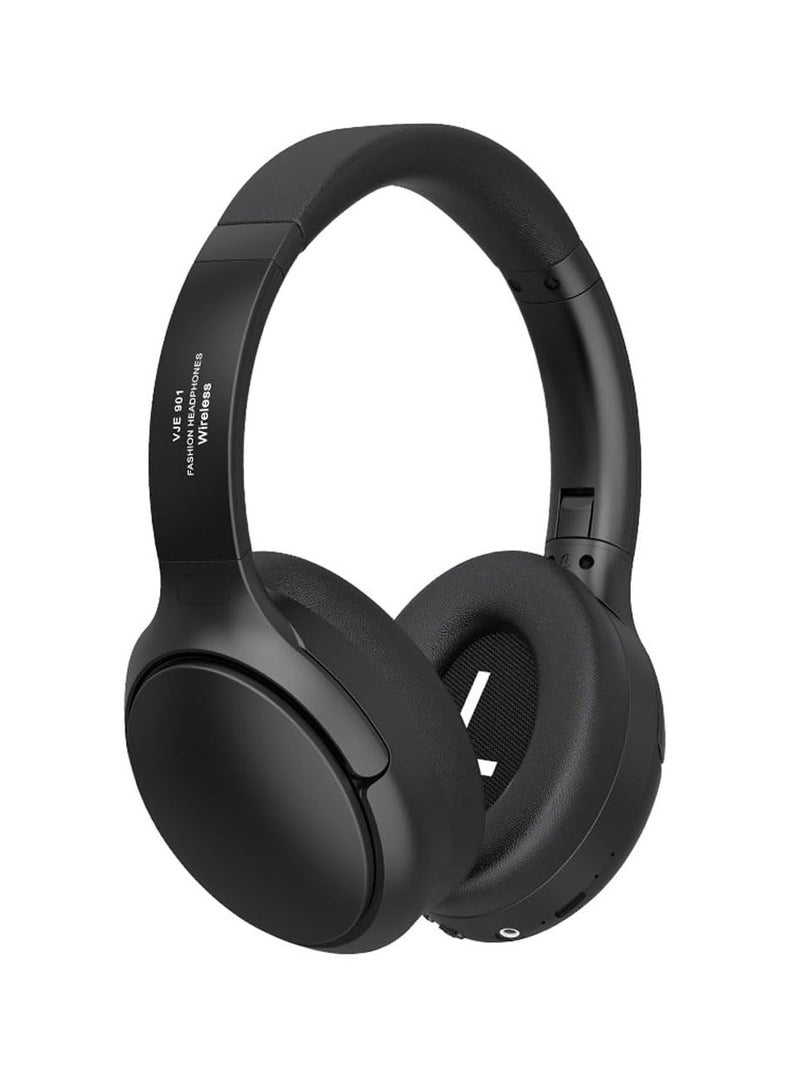 VJE901 Retro Metal Over-Ear Bluetooth Headphones Noise Cancelling Headphones with Microphone Foldable Headphones Wireless Bluetooth Noise Cancelling Music Gym Fitness Computer - Image 1