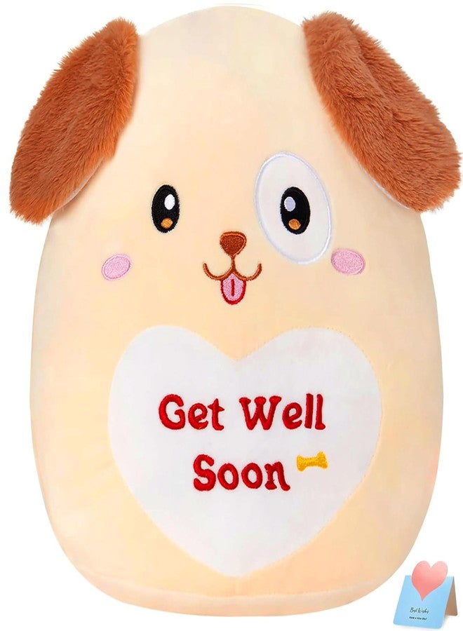WEWILL 12’’ Get Well Soon Puppy Soft Plush Pillow Cute Get Well Dog Stuffed Animal Toy Gifts for Toddler Kids Boys Girls - Image 1