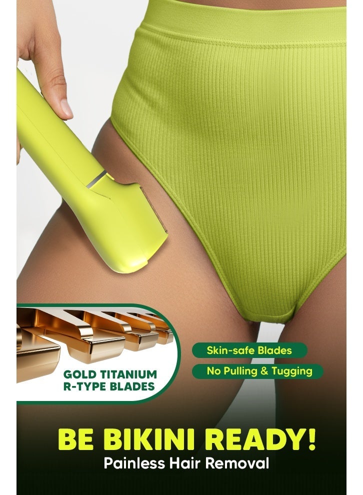 LetsShave Evior Bikini Trimmer for Women | Intimate Area, Pubic Hair & Body Hair Removal Trimmer | Waterproof Cordless Body Groomer | Gold Titanium-Coated Blades | 90 Min Runtime | All Under Trimmer Pro - Image 3
