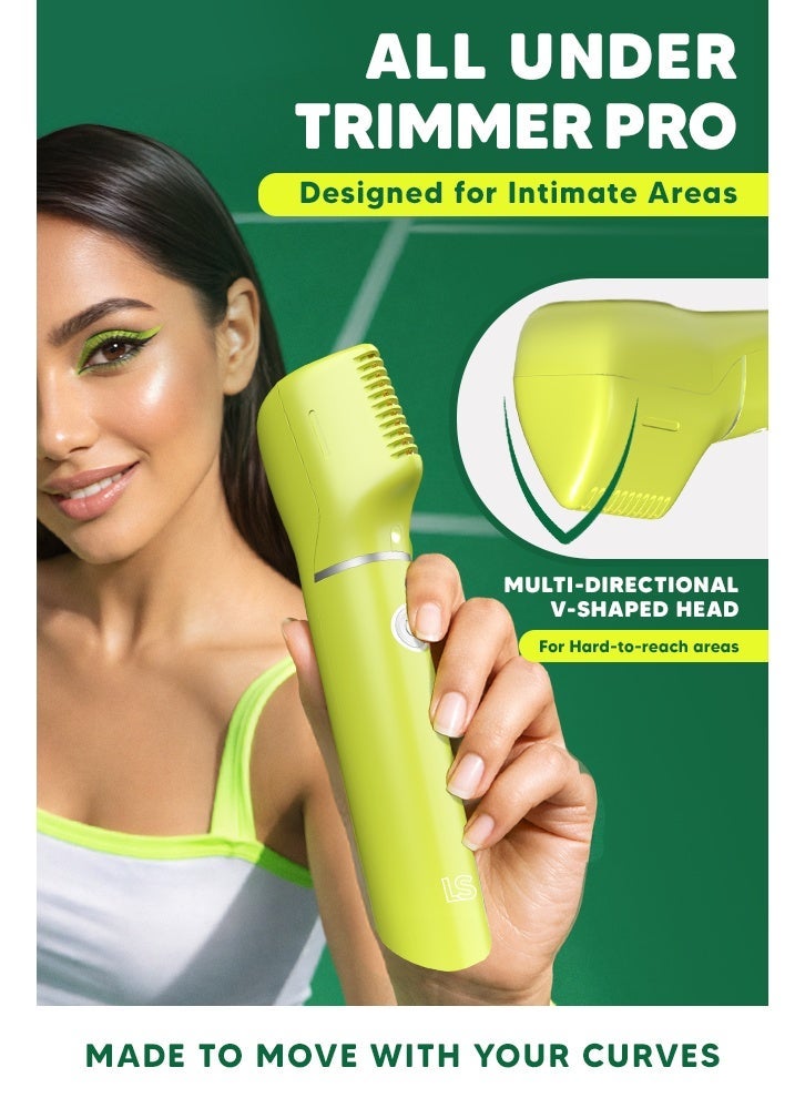 LetsShave Evior Bikini Trimmer for Women | Intimate Area, Pubic Hair & Body Hair Removal Trimmer | Waterproof Cordless Body Groomer | Gold Titanium-Coated Blades | 90 Min Runtime | All Under Trimmer Pro - Image 2