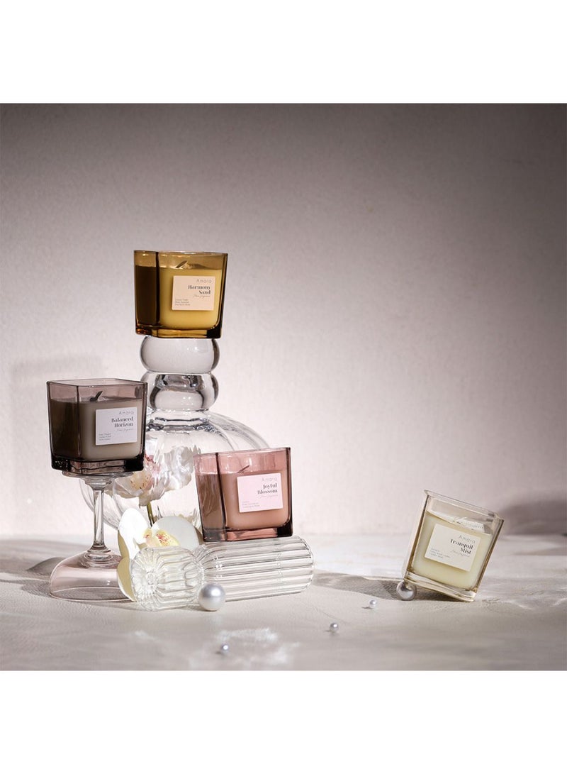 DANUBE HOME Amara Humble Harmony Sand Jar Candle – Soothing Scented Candle with Woody & Earthy Fragrance, Elegant Glass Jar Design, Perfect for Home Ambiance, Relaxation & Gift Giving D7 X H7.6 Cm - Image 2