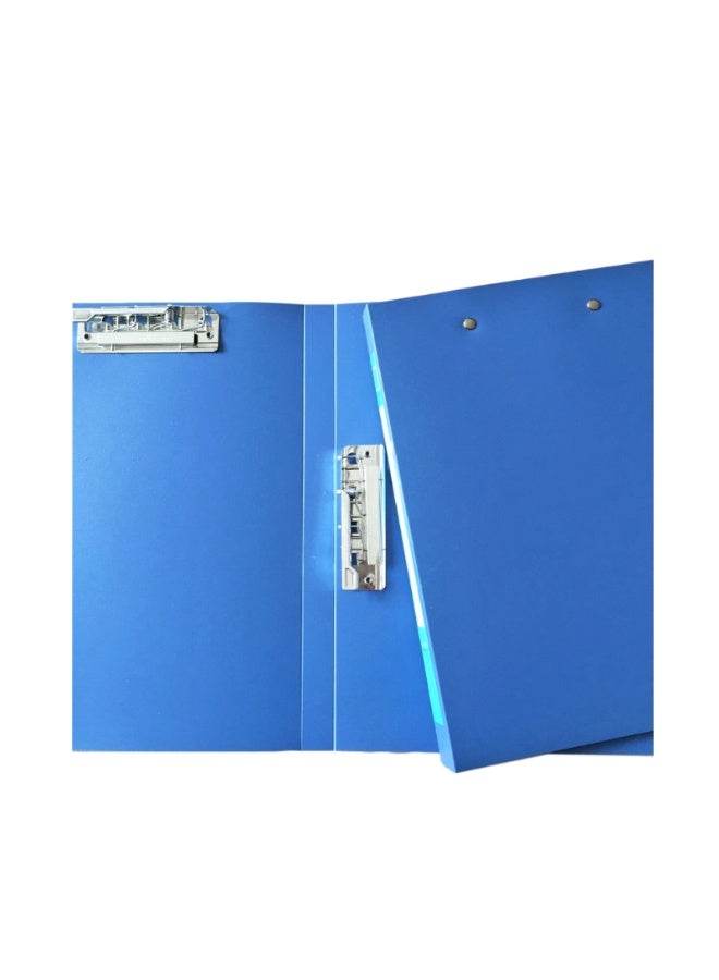 Kalon Blue Plastic Clipboard File Folder A4/Letter Size with Twin Metal Spring Clips, Document Holder for Office School, Pack of 4 - Image 4