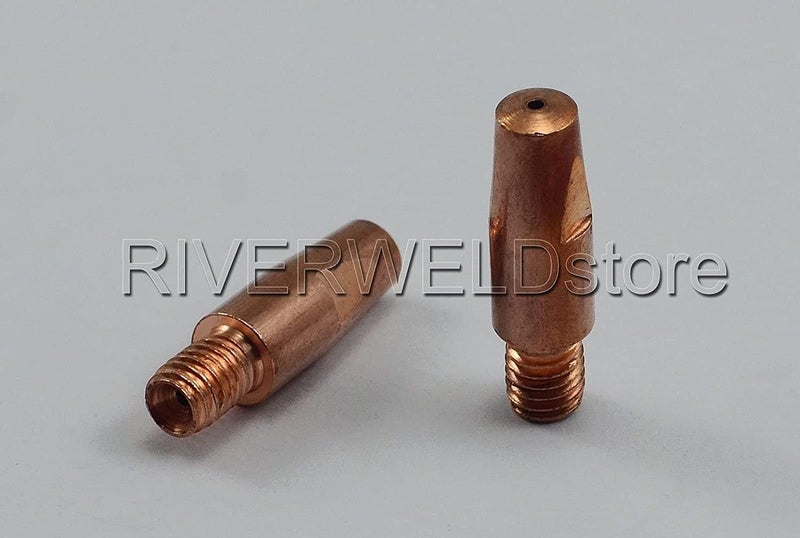 RIVERWELD MIG MAG Contact Tips M6 .035" 0.9mm 140.0169 Conical Cups Gas Nozzle 145.0080 Contact Tip Holder 142.0003 Gas Diffuser Ceramic 012.0183 for 24KD MB24 Co² Welding Torch 59pcs - Image 2