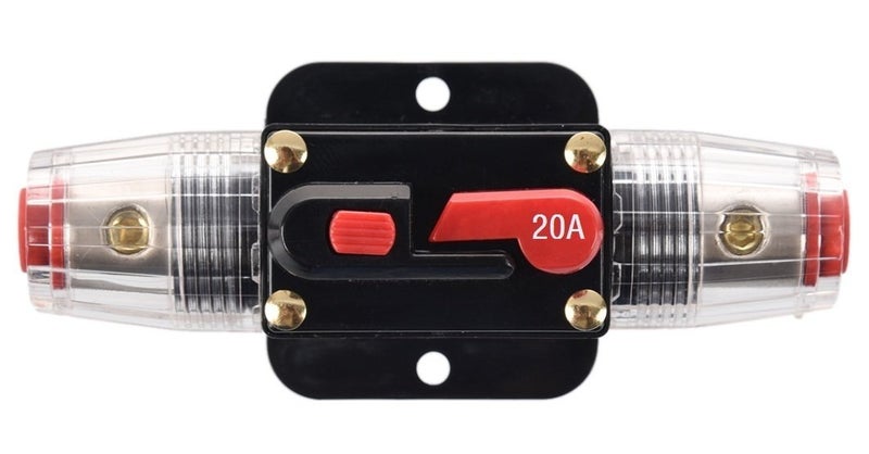 ANJOSHI Circuit Breaker 20A 20-300amp Reset Fuse Holder Inline Fuse for Car Audio and Amps Overload Protection 12V-24V DC Replace Fuses - Image 1