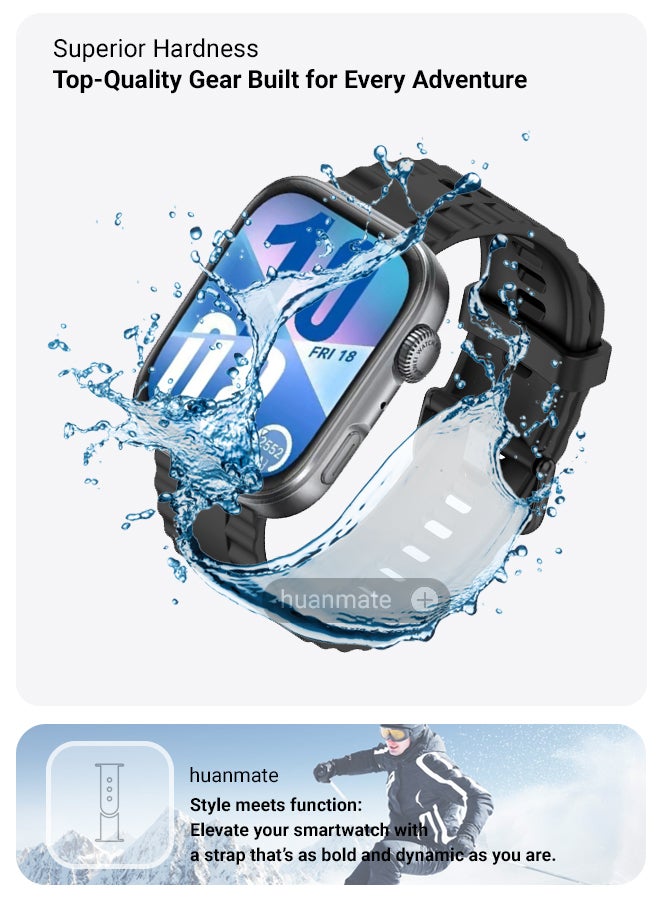 huanmate Huawei Watch Fit 4/ Fit 4 Pro Soft Silicone Replacement Strap - High Quality, Lightweight, Stylish & Durable - Easy Installation - Replacement Strap for Huawei Watch Fit 4/ Fit 4 Pro  - Image 4