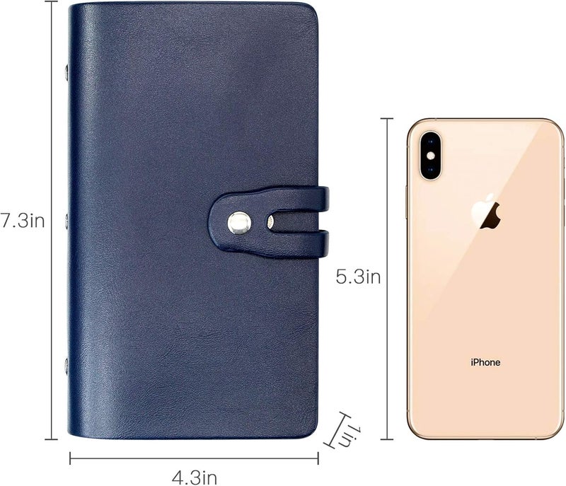 Padike RFID Credit Card Holder Business Card Organizer Business Card Holder, with 96 Card Slots Credit Card Protector for Managing Your Different Cards to Prevent Loss or Damage (Navy blue) - Image 4