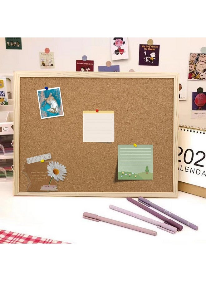 GDMINLO Cork Board Bulletin Board, 17.7"X 13.3" Pin Boards For Walls, Oak Wood Finish Frame, Wall Mounted Cork Board For Office Home And School(Pins, Eye Bolts, Gaskets, Screws) - Image 5