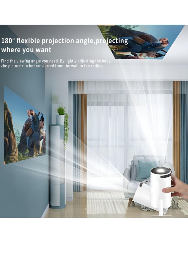 ELTRAZONE Intelligent 4K Portable Projector: 1280P Mini Projector with Auto Keystone for Outdoor and Home Use (White) - Image 3