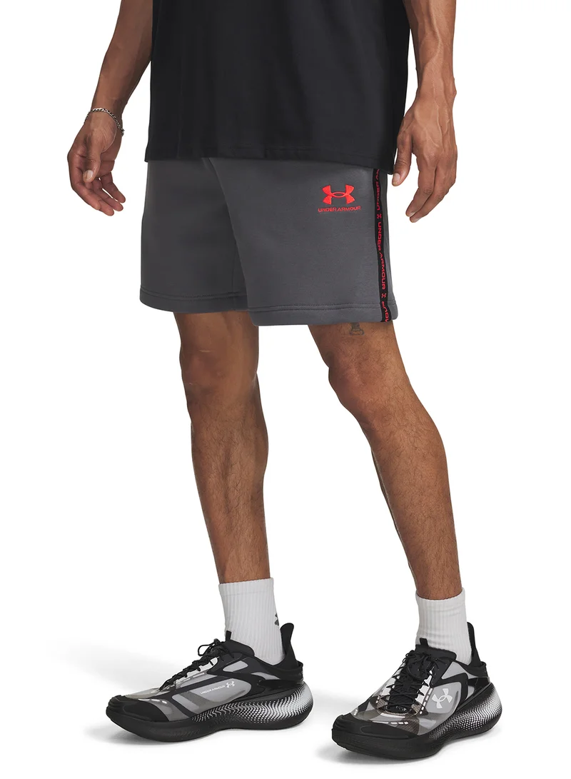 اندر ارمور Icon Fleece Shorts With Taping