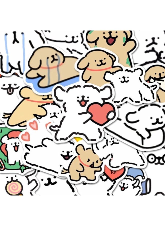 98 Carto Super Fire Cute Line Puppy Stickers Cute Stickers Decorative Diy Mobile Phone Notebook Stickers-Color:*be Careful* [special Storage Box For Stickers] Dear, Please See Clearly That It Is Waterproof And Does Not Leave Glue-[super Popular Line Puppy]  - Image 3
