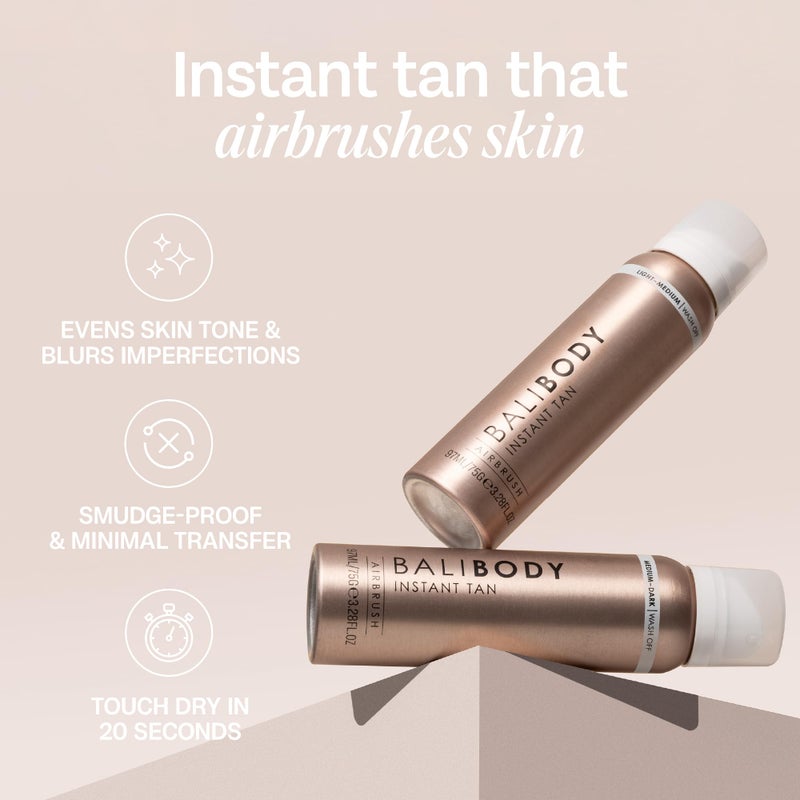 Bali Body بالي بودي تان فوري خفيف-متوسط | رذاذ هوائي مثالي للبشرة، لمسة برونزية خالية من العيوب على الفور | مهدئ لجميع أنواع البشرة | نباتي، خالي من القسوة، مصنوع في أستراليا (97 مل/3.28 أونصة سائلة) - Image 5