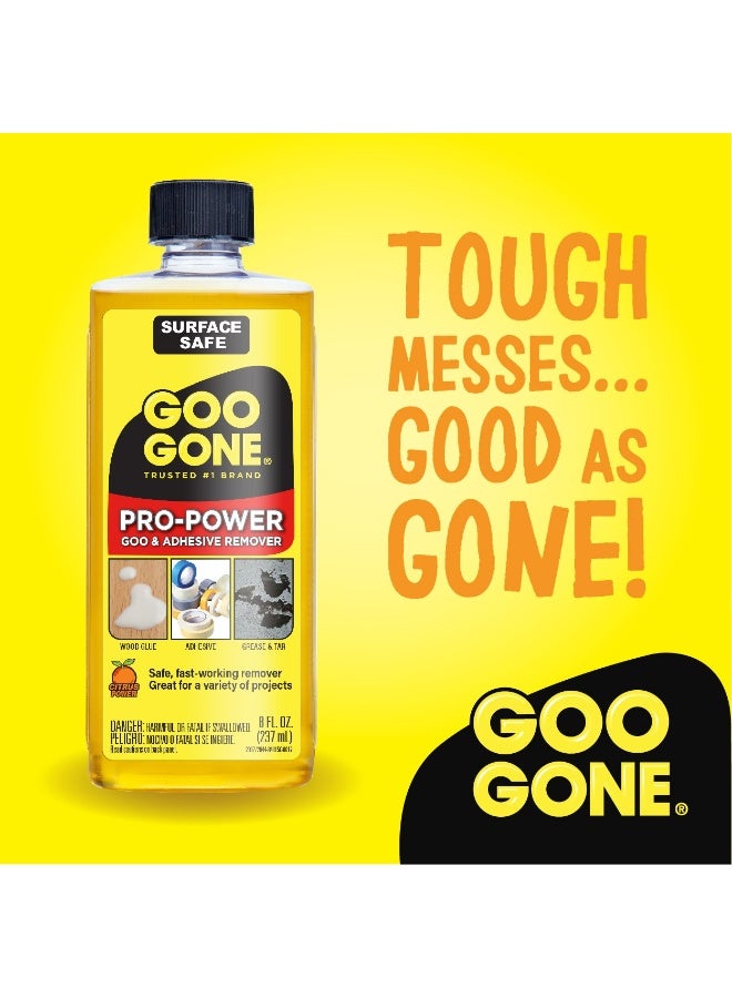 Goo Gone Adhesive Remover - 2 Pack - 8 Ounce - Surface Safe Adhesive Remover Safely Removes Stickers Labels Decals Residue Tape Chewing Gum Grease Tar Crayon Glue - Image 2