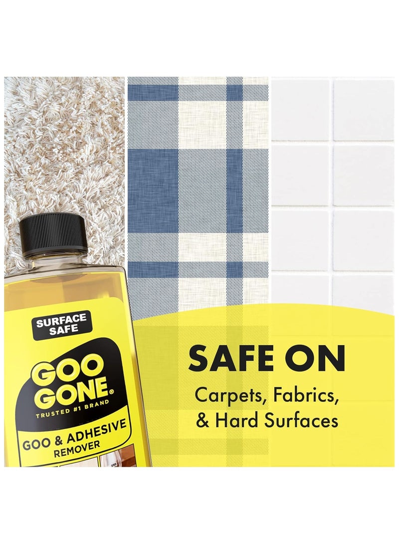 Goo Gone Adhesive Remover - 2 Pack - 8 Ounce - Surface Safe Adhesive Remover Safely Removes Stickers Labels Decals Residue Tape Chewing Gum Grease Tar Crayon Glue - Image 4