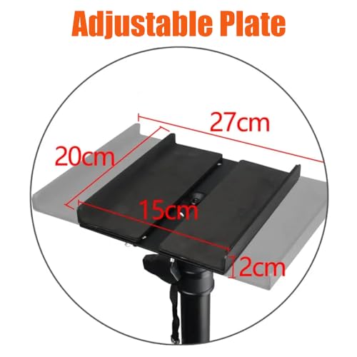 Softline Pro Heavy Duty Tripod Studio Monitor Stand Adjustable Height Foldable Tripod Legs Non-Slip Rubber Pads Foldable Monitor Speaker Stands - Single (SP 800 VP) - Image 3
