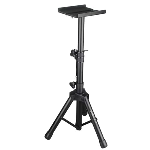 Softline Pro Heavy Duty Tripod Studio Monitor Stand Adjustable Height Foldable Tripod Legs Non-Slip Rubber Pads Foldable Monitor Speaker Stands - Single (SP 800 VP) - Image 1