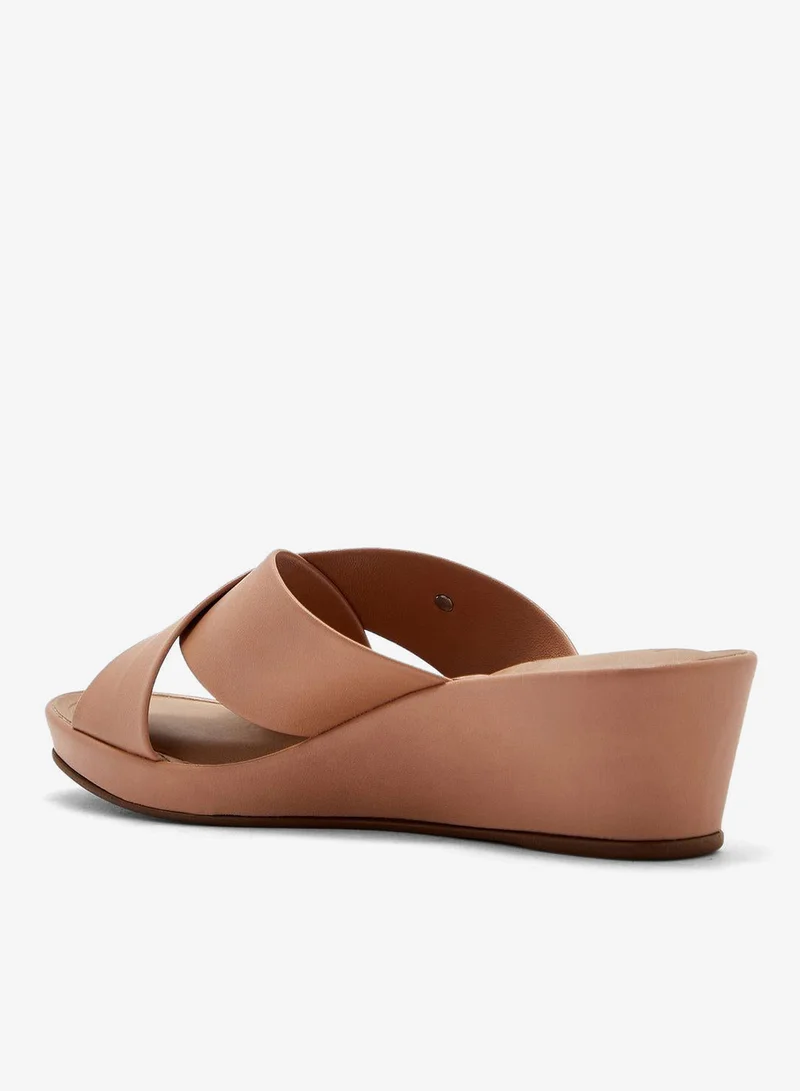 Beira Rio  Cross Strap Low Heel Wedge Sandals for Women | Best Price UAE