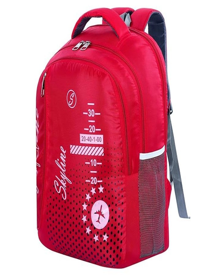 Skyline 40 L Laptop Backpack Travel Office/College/School Bag For Men and Women (Red) - Image 3