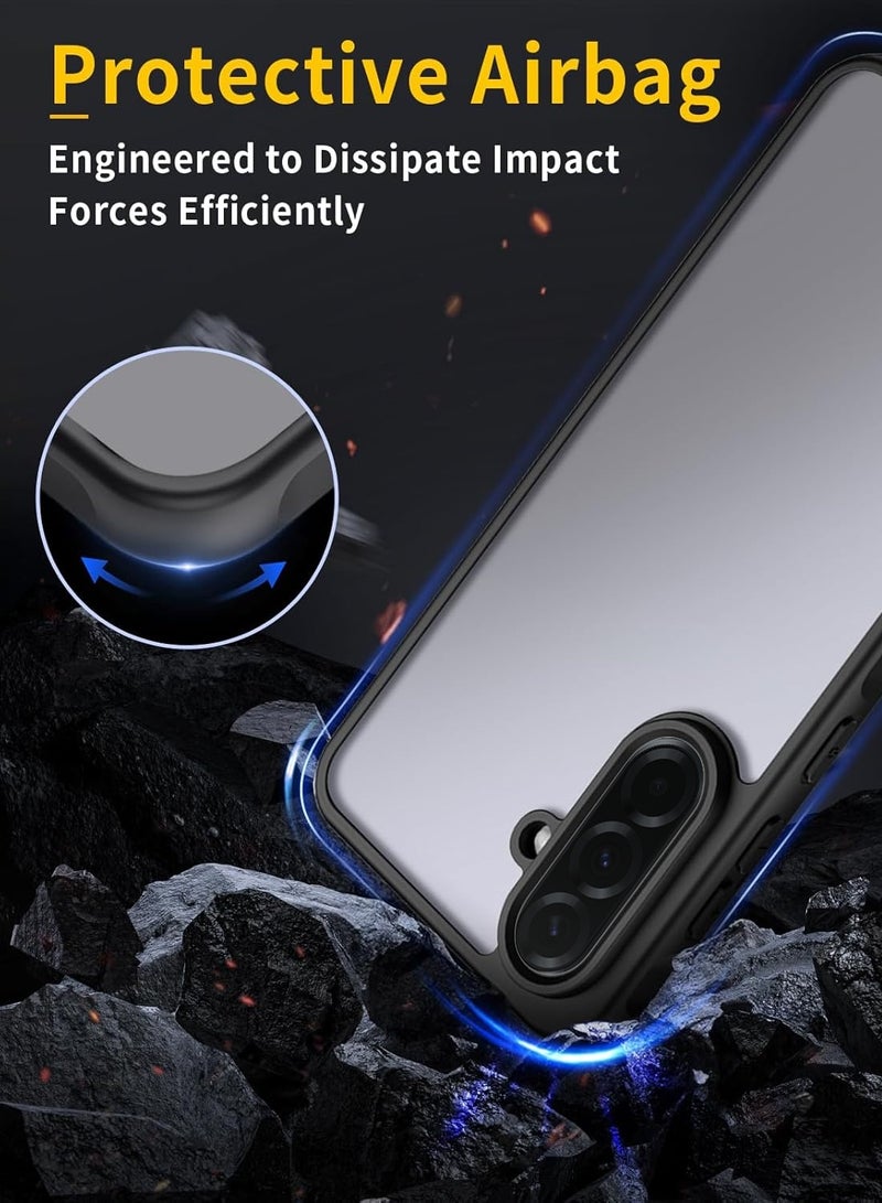 Wtech Samsung Galaxy A57 5G 2026 Premium Hybrid TPU Silicone with Raised Armour Bumpers Slim Case Cover (MCAPSA) - Clear/Black - Image 4