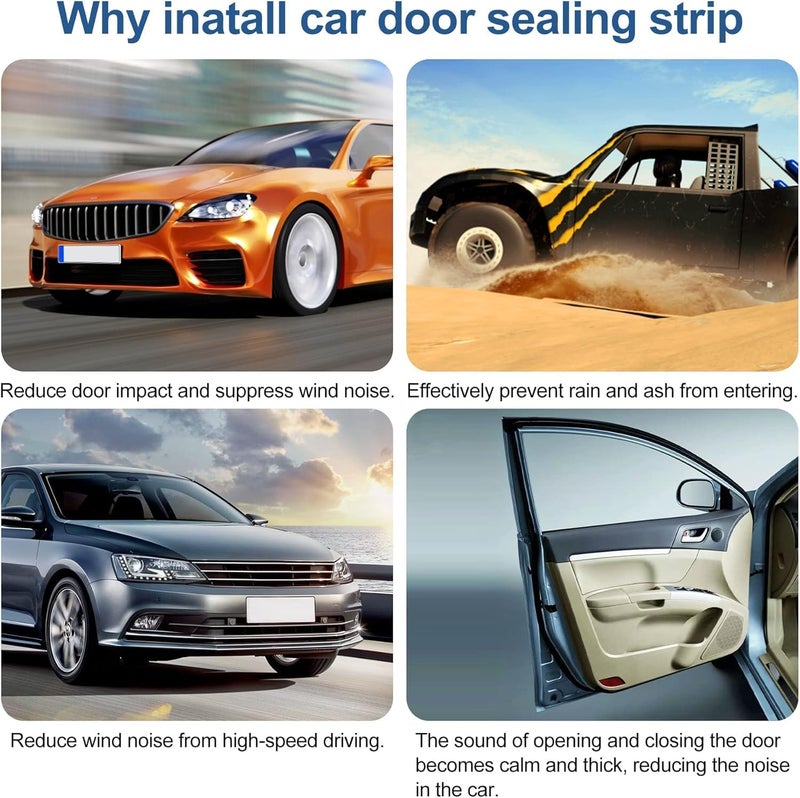 Kikerike Car Door Rubber Seal Strip Trim Seal (10Ft) - Image 5