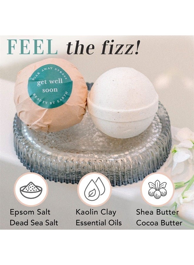 Beauty by Earth Bath Bombs for Women Relaxing, USA Made - Bubble Bath Bomb Set Organic Bath Bombs for Kids - Vegan & All Natural Bath Bombs for Girls Gift Individually Wrapped Handmade Bathbombs - Image 4