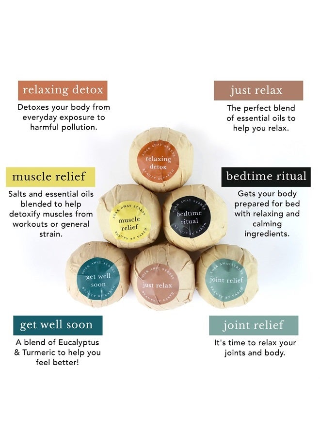Beauty by Earth Bath Bombs for Women Relaxing, USA Made - Bubble Bath Bomb Set Organic Bath Bombs for Kids - Vegan & All Natural Bath Bombs for Girls Gift Individually Wrapped Handmade Bathbombs - Image 5